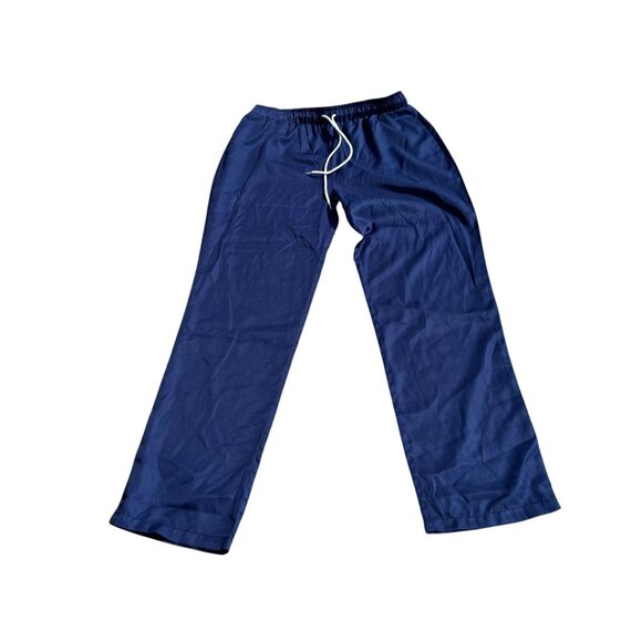 LucMattan Mens Button-Down Shirt Navy Blue XL Cotton Long Sleeve Printed New Wit - Picture 9 of 11